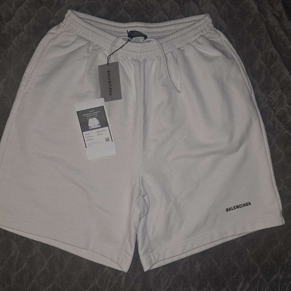 Balenciaga Men's White Athletic Shorts